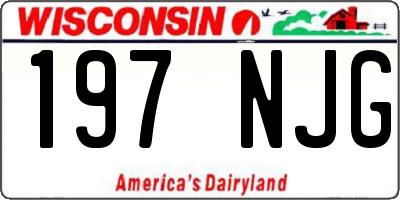 WI license plate 197NJG