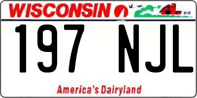 WI license plate 197NJL