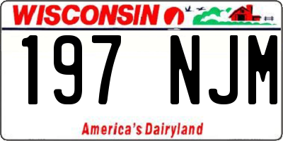 WI license plate 197NJM