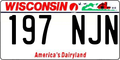 WI license plate 197NJN