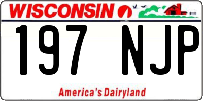 WI license plate 197NJP