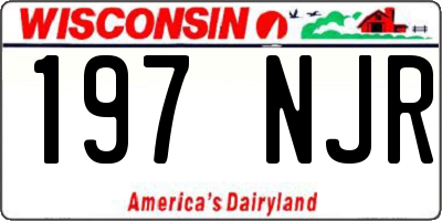 WI license plate 197NJR