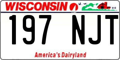 WI license plate 197NJT