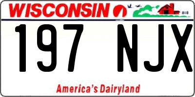 WI license plate 197NJX