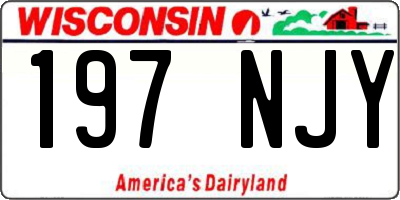 WI license plate 197NJY