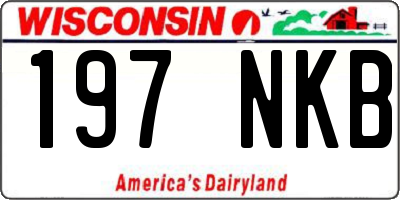 WI license plate 197NKB