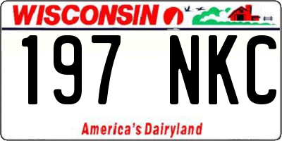 WI license plate 197NKC