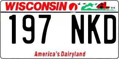 WI license plate 197NKD