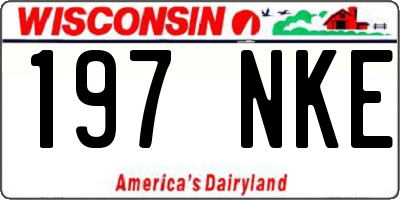 WI license plate 197NKE