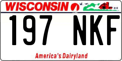 WI license plate 197NKF