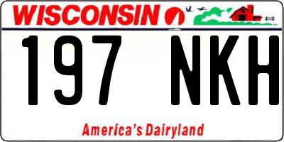 WI license plate 197NKH