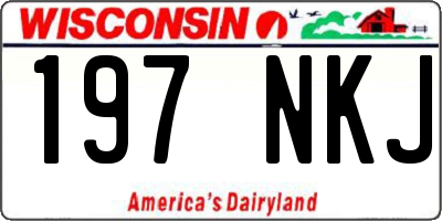 WI license plate 197NKJ