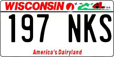 WI license plate 197NKS
