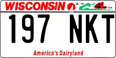 WI license plate 197NKT