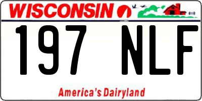 WI license plate 197NLF