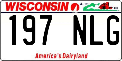 WI license plate 197NLG
