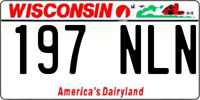 WI license plate 197NLN