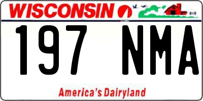 WI license plate 197NMA