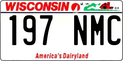 WI license plate 197NMC