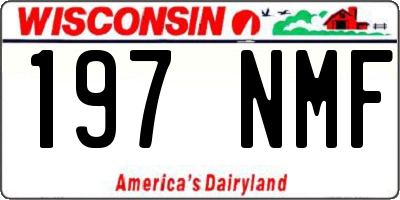 WI license plate 197NMF