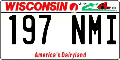 WI license plate 197NMI