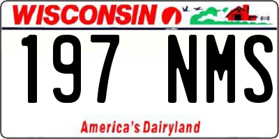 WI license plate 197NMS