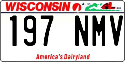 WI license plate 197NMV