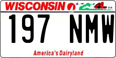 WI license plate 197NMW