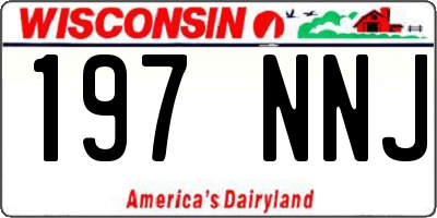 WI license plate 197NNJ