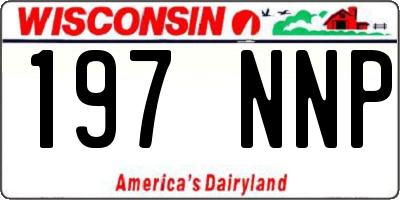 WI license plate 197NNP