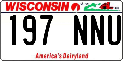 WI license plate 197NNU