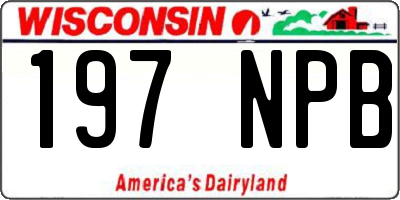 WI license plate 197NPB