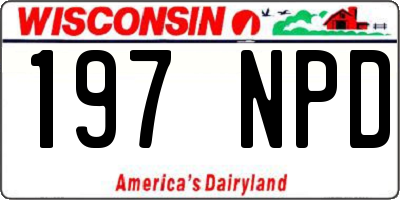 WI license plate 197NPD