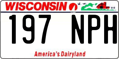 WI license plate 197NPH