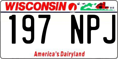WI license plate 197NPJ