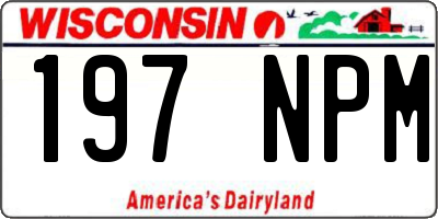 WI license plate 197NPM