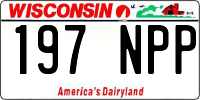 WI license plate 197NPP