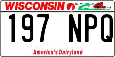 WI license plate 197NPQ