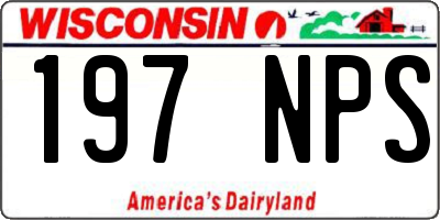WI license plate 197NPS