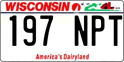 WI license plate 197NPT