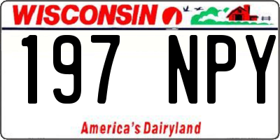 WI license plate 197NPY