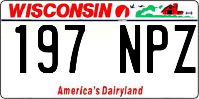 WI license plate 197NPZ