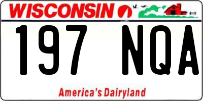 WI license plate 197NQA