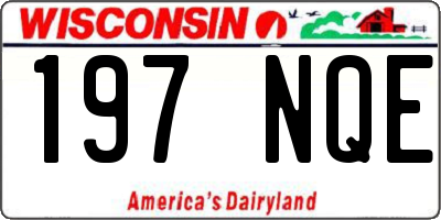 WI license plate 197NQE