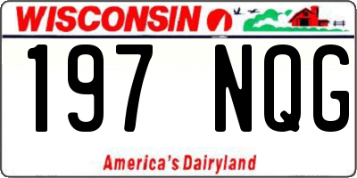 WI license plate 197NQG