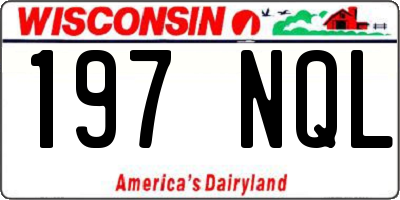 WI license plate 197NQL