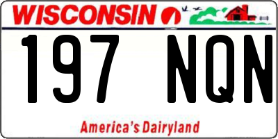 WI license plate 197NQN