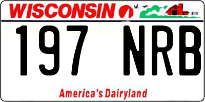 WI license plate 197NRB