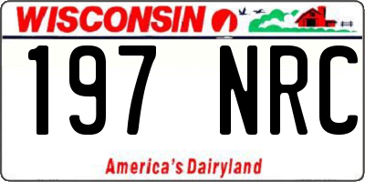 WI license plate 197NRC