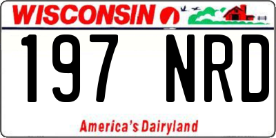 WI license plate 197NRD